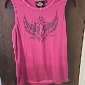 Harley-Davidson Pink Graphic Tank Top